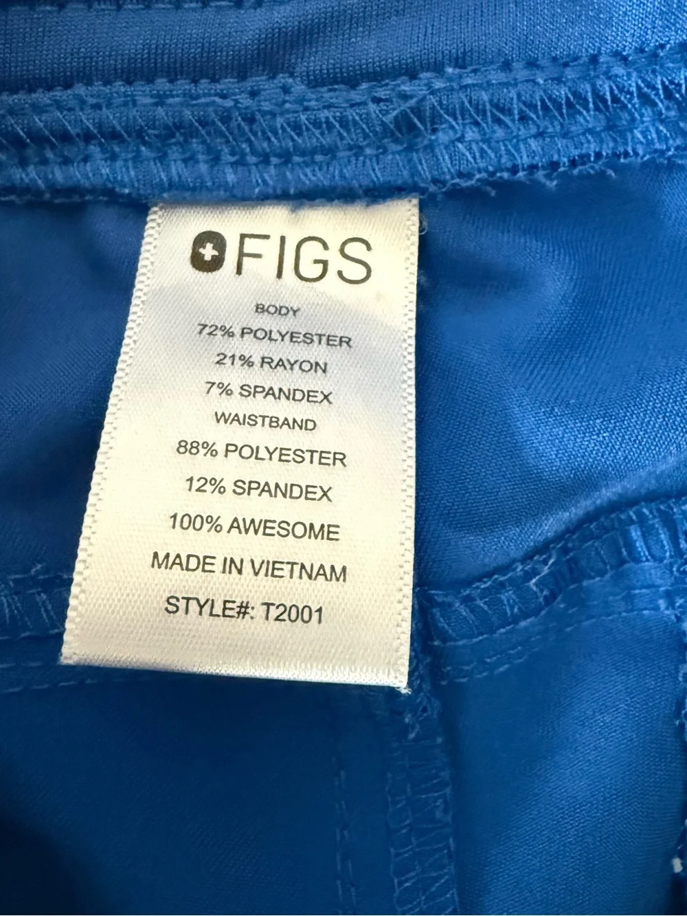 Figs Axim Cargo Scrubs Pants Mens Sz S Royal Blue Medical Doctor PO1657